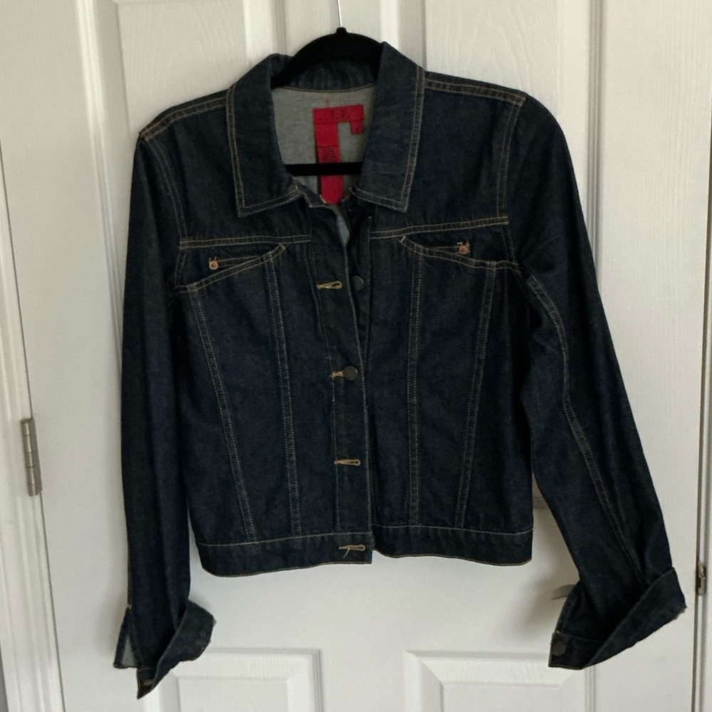 BCBGMaxAzria Dark Blue Jean Jacket